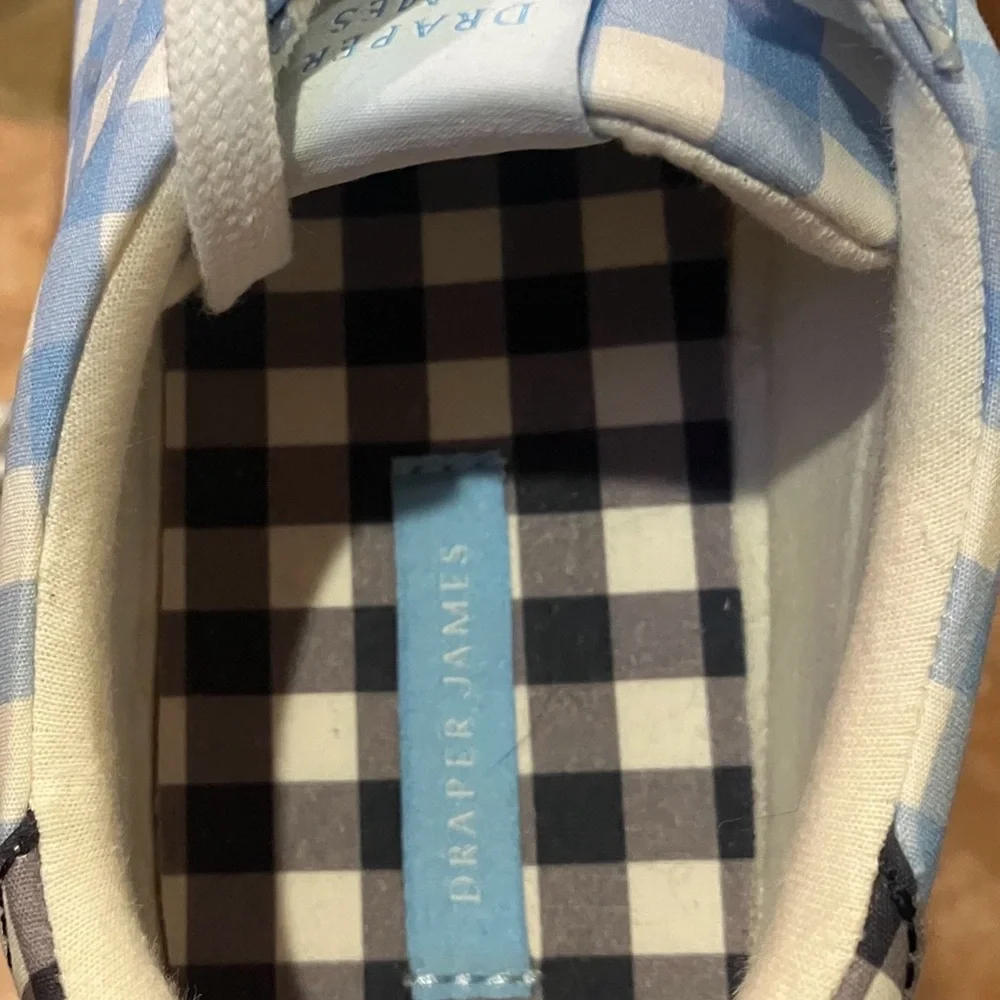 Draper James Blue and White Gingham Sneakers - Picture 9 of 15